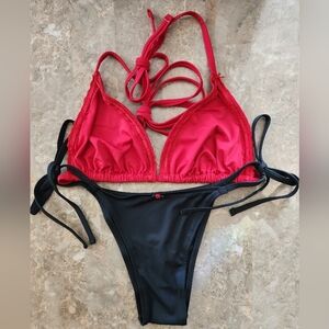 XXL/XL/XXL VS PINK Swim By Frankies Bikinis Cape May Rosemary Bikini Set Red